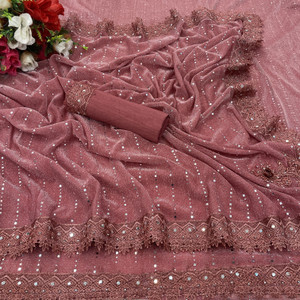 shivparvati Digital Print Bollywood Lycra Blend Saree