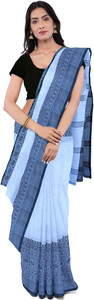 Ganesh plastic and industry Printed Handloom Cotton Jute Saree