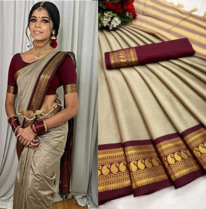 Cotton Silk Blend Self Design Blouse Material