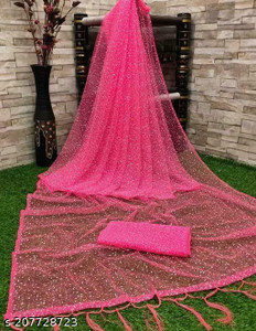 KRIVITY Self Design Bollywood Net Saree