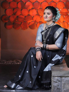 Fab Silk Woven Paithani Handloom Cotton Silk Saree