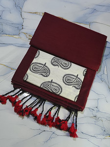 SMRITI HANDLOOM Printed Kalamkari Handloom Pure Cotton Saree
