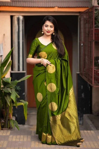 AVANTIKA FASHION Woven Kanjivaram Pure Silk, Art Silk Saree