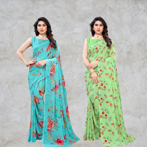 Kanooda Prints Printed Daily Wear Georgette Saree