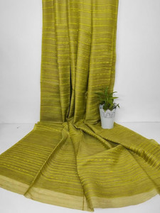 govind handloom Floral Print Bollywood Jute Silk Saree