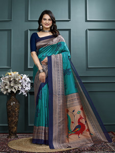maayro Printed Mysore Art Silk Saree