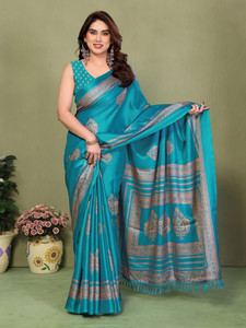 FABMORA Printed, Blocked Printed Daily Wear Chiffon, Georgette Saree