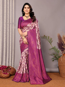 AVANTIKA FASHION Woven Kanjivaram Pure Silk, Art Silk Saree