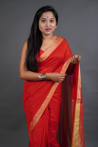 HouseOfCommon Printed Bollywood Pure Cotton Saree
