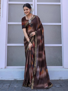 Kanooda Prints Printed Mysore Georgette Saree