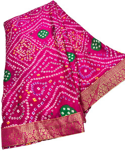 Stylish Sarees Printed Bandhani Crepe, Chiffon Saree