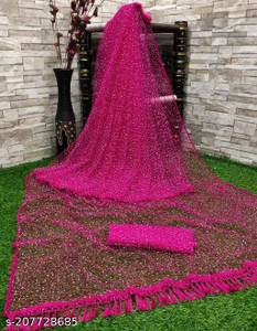 KRIVITY Self Design Bollywood Net Saree