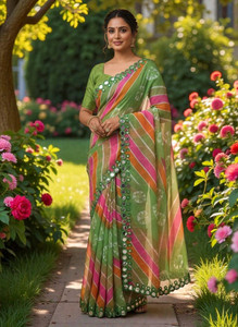 Aakash Emporium Graphic Print, Printed Bollywood Chiffon Saree