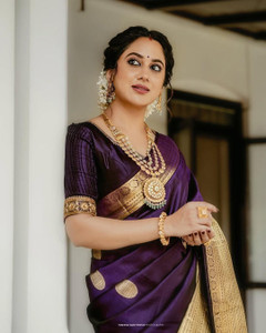 AVANTIKA FASHION Woven Kanjivaram Pure Silk, Art Silk Saree