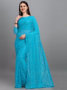 LOROFY Self Design Bollywood Net Saree