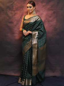 AVANTIKA FASHION Woven, Geometric Print, Paisley Kanjivaram Pure Silk, Art Silk Saree