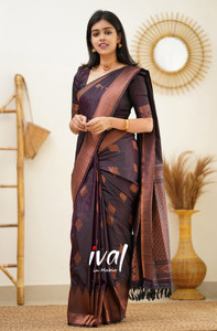 SARIMANIA Printed Kanjivaram Pure Silk, Art Silk Saree