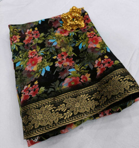 vdc Floral Print Bollywood Georgette Saree