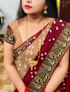 AGV Printed Bollywood Crepe, Silk Blend Saree