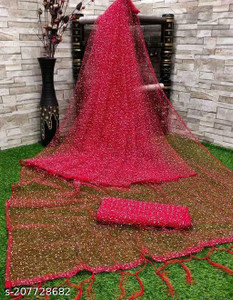KRIVITY Self Design Bollywood Net Saree