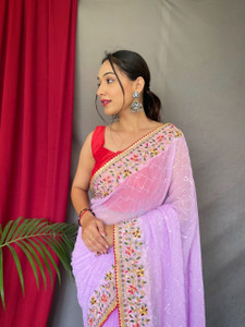 MAHADEV Embroidered Bollywood Georgette Saree