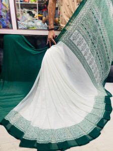 het designer studio Printed Daily Wear Georgette Saree