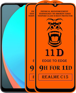 Xester Edge To Edge Tempered Glass for Realme C15