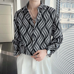colorwings Men Printed Formal Black Shirt