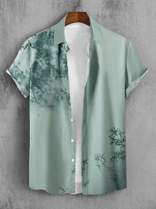 bollydolldesigner Men Printed Casual Green Shirt