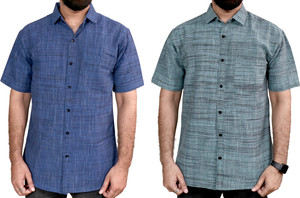 AuzaSho Collection Men Self Design Casual Multicolor Shirt
