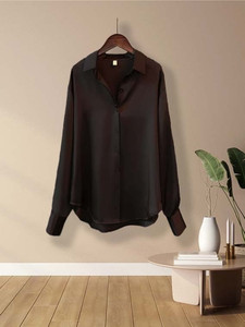 stylo queen Women Solid Casual Black Shirt