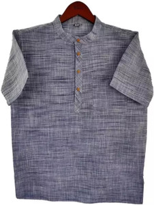 fincart Men Solid High Low Kurta