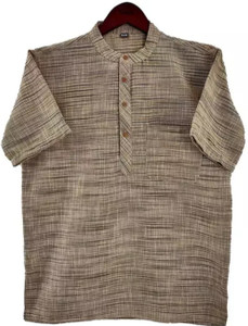fincart Men Solid High Low Kurta