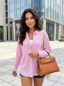 DuBois Women Striped Casual Pink Shirt