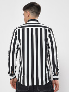 youth first Men Striped Casual Multicolor Shirt