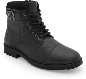 RED TAPE Biker High Top Boots For Men, Red - Image 6