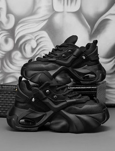 TERFILL Black Sport Running Walking Casual Sneakers For Men
