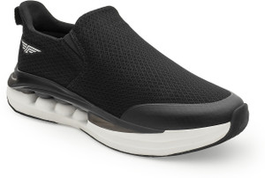 RED TAPE Men's Black and White Walking Slip-On Shoes Walking Shoes For Men