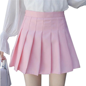 Khalak Self Design Women Pleated Pink Skirt