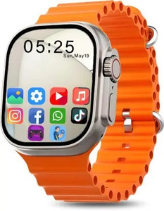 Melbon T800 BT Best Orange color Full Screen with Fitness Calculator Game music Smartwatch
