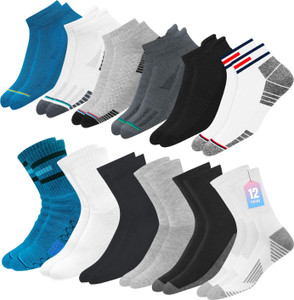 MXSOX Men Solid Ankle Length