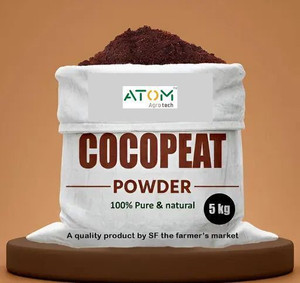 ATOM Agrotech Cocopeat powder manure Potting mix soil for home & Kitchen Gardens Potting Mixture