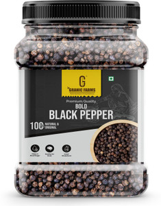 GRANIC FARMS Bold Black Pepper | Kali Mirch Whole| Rich In Antioxidants| Black Pepper