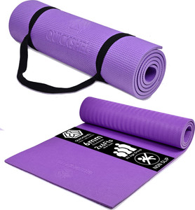 Quick Shel 6mm Thick EVA Anti Slip Home Gym Exercise Workout for Men Women Kids with Strap Purple 6 mm Yoga Mat