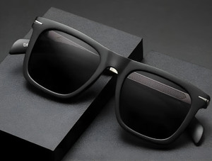 BLACK BURG Retro Square, Rectangular, Spectacle , Wayfarer Sunglasses
