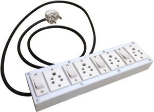 Glass Pro+ PVC Extension Junction box For Multiple Electrical Appliances 4  Socket Extension Boards