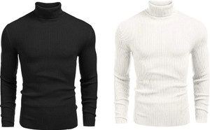 FREAKS Solid High Neck Casual Men Multicolor Sweater