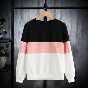 Singham Casual Color Block Women White, Black Top