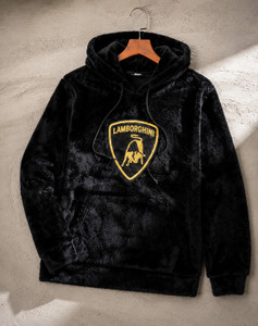 SACHIDANAND Men Full Sleeve Applique Hooded Sweatshirt - Image 1