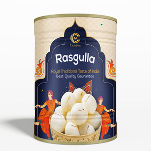 CURDLEY Rasgulla | Ready to Eat, Soft & Spongy Sweets | Ideal for Festive Gifts Tin